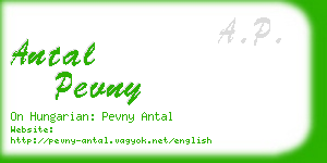 antal pevny business card